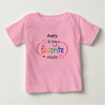 Joli Cousin Favorite Personnalisé T-shirt bébé