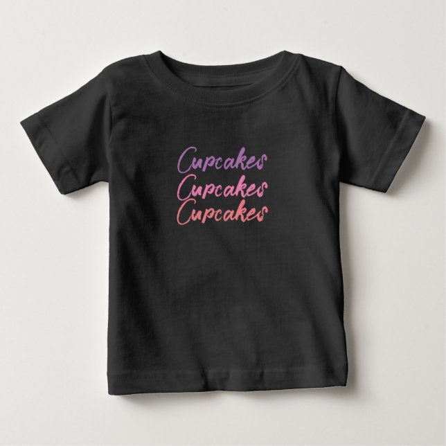 T-shirt Pour Bébé Joli Cupcakes Mignons T-Shirt Bébé (Devant)