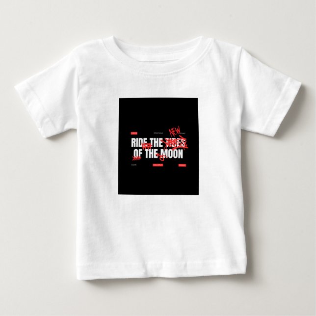 T-shirt Pour Bébé Joli de la lune  (Devant)