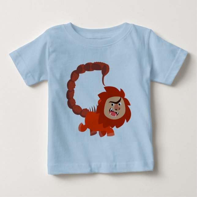 T-shirt Pour Bébé Joli dessin souriant Manticore T-shirt bébé (Devant)