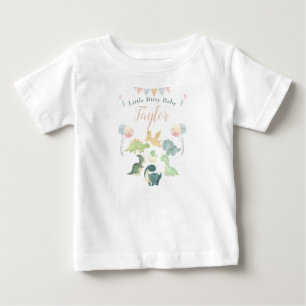 T-shirt Pour Bébé Joli dinosaure aquarelle bébé personnalisé