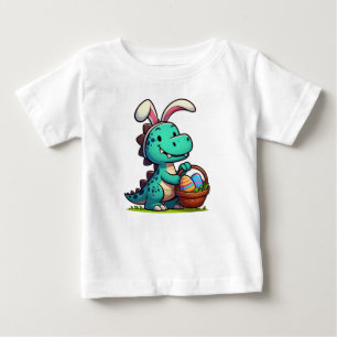 T-shirt Pour Bébé Joli dinosaure lapin de Pâques