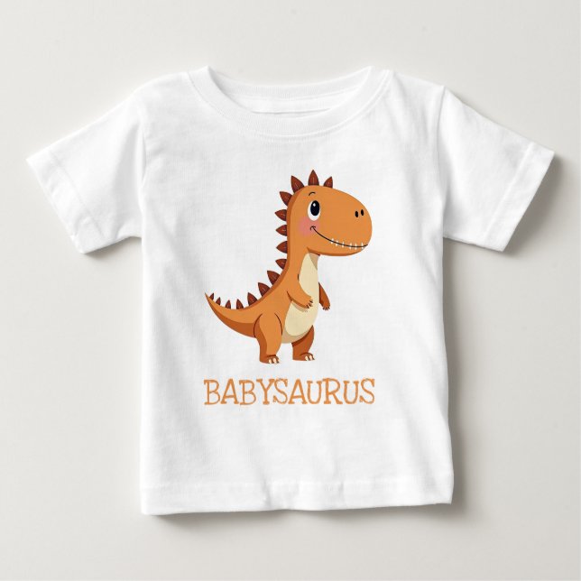 T-shirt Pour Bébé Joli Dinosaure Neutre Bébésaurus (Devant)