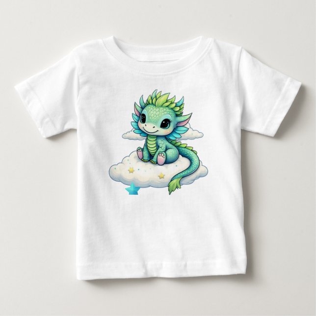 T-shirt Pour Bébé Joli dragon  (Devant)