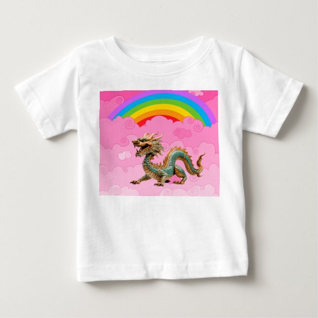 T-shirt Pour Bébé Joli Dragon (Devant)