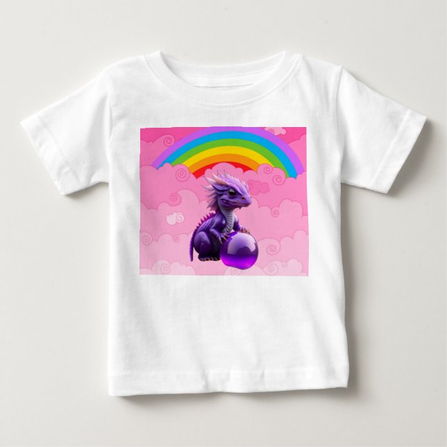 T-shirt Pour Bébé Joli Dragon (Devant)