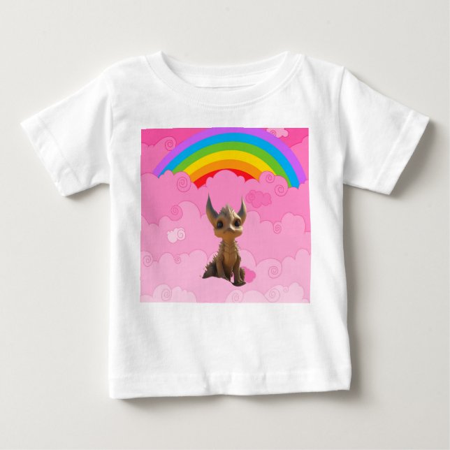 T-shirt Pour Bébé Joli Dragon (Devant)