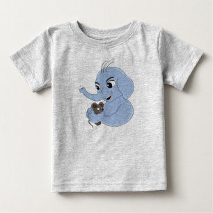T-shirt Pour Bébé Joli éléphant garçon dessin animé bébé T-shirt