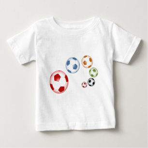T-shirt Pour Bébé Joli ensemble de ballons de football