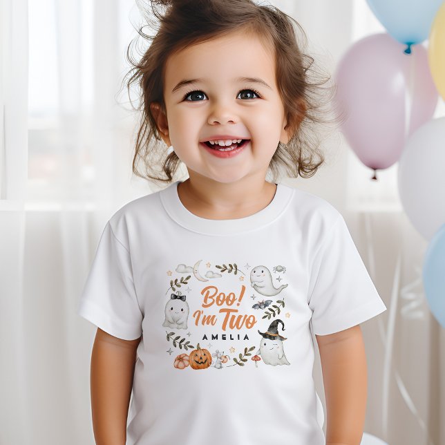 T-shirt Pour Bébé Joli Halloween Boo d'anniversaire ! Je suis T-shir (Créateur téléchargé)