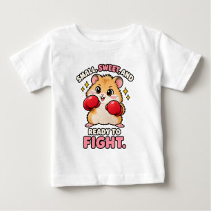 T-shirt Pour Bébé Joli hamster de boxe prêt à se battre