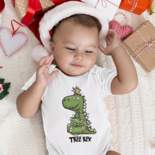 T-shirt Pour Bébé Joli Joyeux Arbre de Noël REX