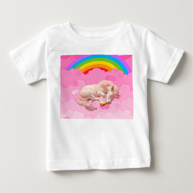 T-shirt Pour Bébé Joli licorne. (Devant)