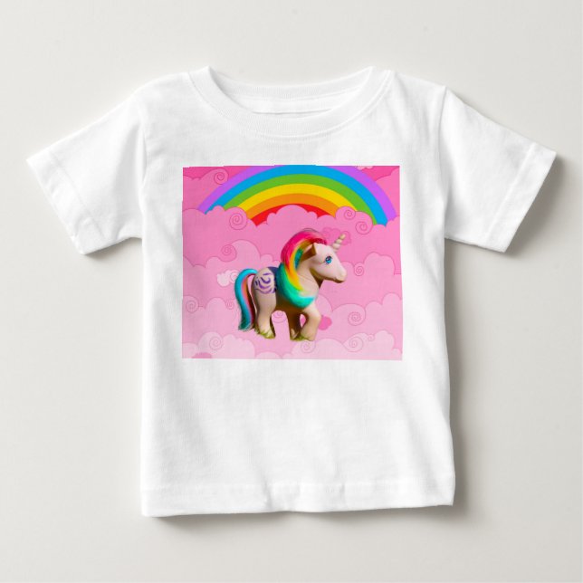 T-shirt Pour Bébé Joli licorne. (Devant)