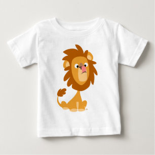 T-shirt Pour Bébé Joli Lion Caricature Silly ! T-shirt bébé