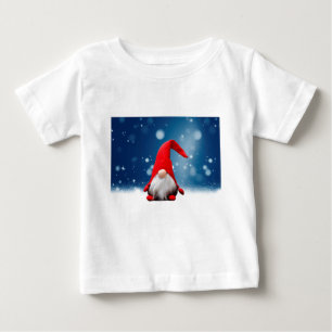 T-shirt Pour Bébé Joli Noël Père Noël Neige Étoiles
