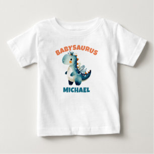 T-shirt Pour Bébé Joli nom de dinosaure bébé dino saurien aquarelle