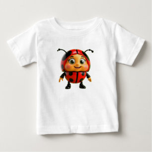 T-shirt Pour Bébé Joli personnage de coccinelle de dessin animé