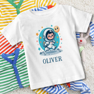 T-shirt Pour Bébé Joli Petit Astronaute sur la Lune