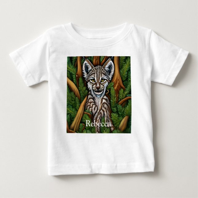 T-shirt Pour Bébé Joli Petit Lynx Kitten adorable (Devant)