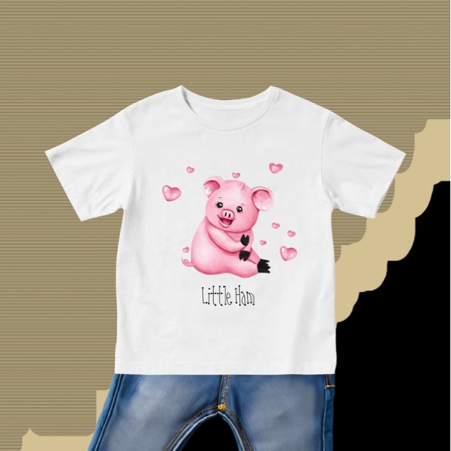 T-shirt Pour Bébé Joli petit porc (Créateur téléchargé)