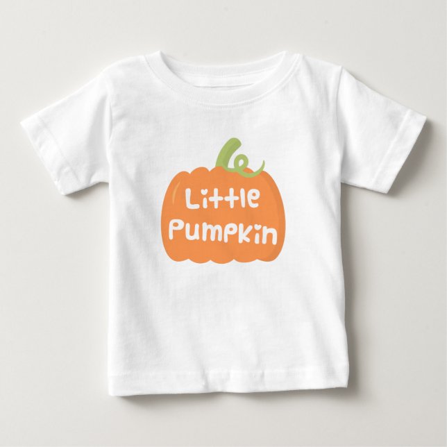 T-shirt Pour Bébé Joli Petit T-Shirt Bébé Citrouille d'Automne (Devant)