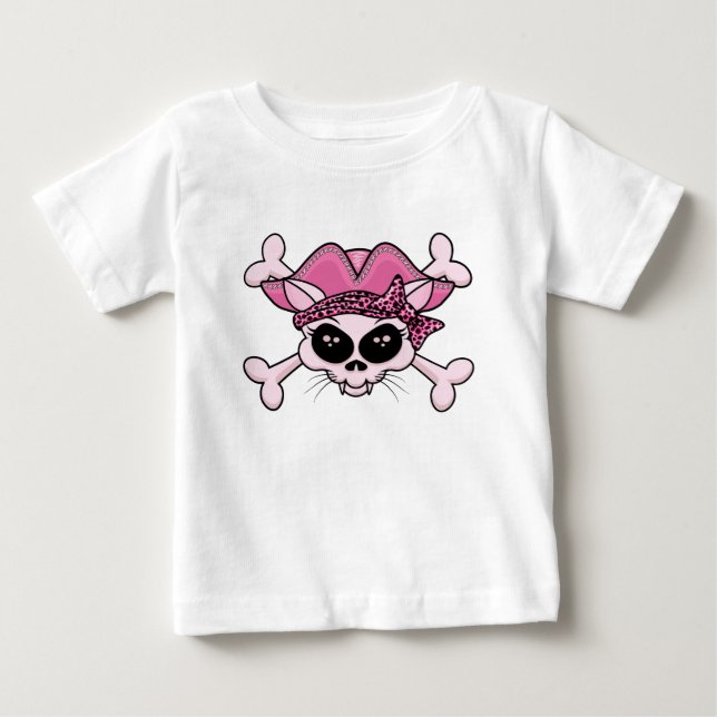 T-shirt Pour Bébé Joli Pirate Kitty (Devant)