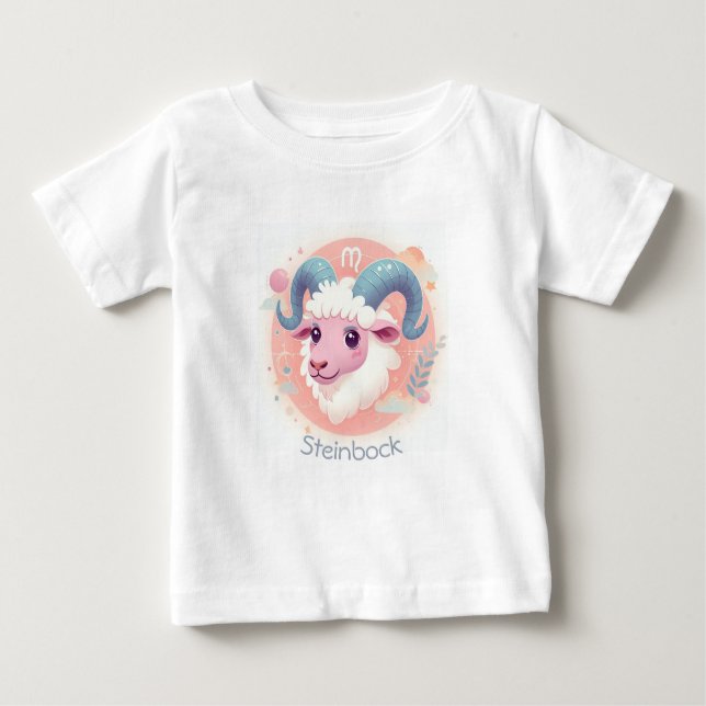 T-shirt Pour Bébé Joli signe Design Steinbock (Devant)