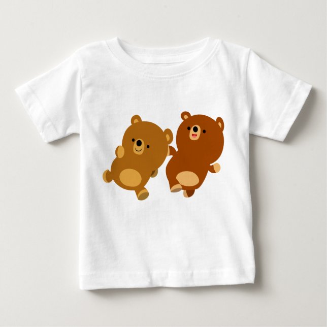 T-shirt Pour Bébé Joli T-shirt bébé avec ours de dessin facétieux (Devant)