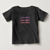 Joli T-shirt bébé Cupcakes Mignons Sucrés