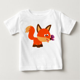 T-shirt Pour Bébé Joli T-Shirt Cartoon Fox Et Papillon Bébé
