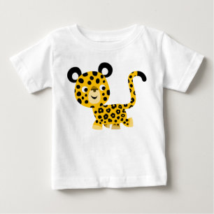 T-shirt Pour Bébé Joli T-Shirt Cartoon Souriant léopard bébé