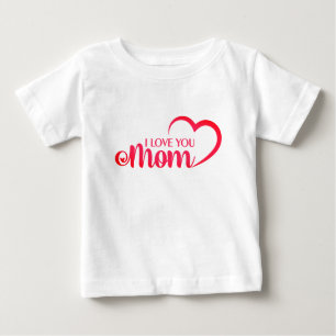 T-shirt Pour Bébé Joli Texte De Design Je T'Aime Maman Avec Le Coeur
