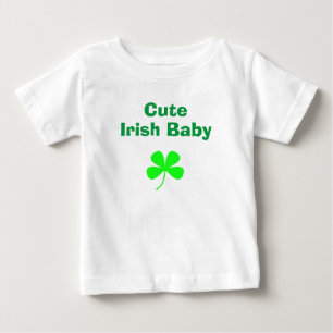T-shirt Pour Bébé Joli trèfle vert irlandais Saint-Patrick