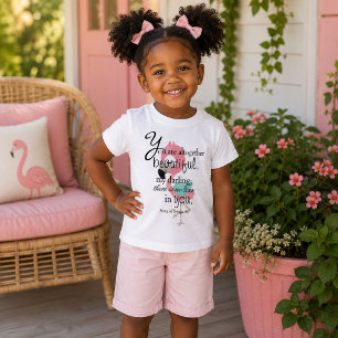 T-shirt Pour Bébé Joli verset biblique flamant tropical