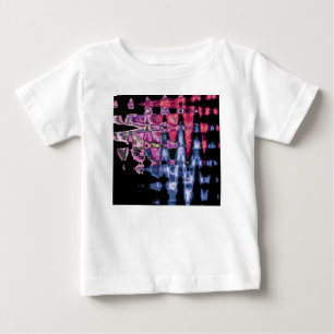 T-shirt Pour Bébé Joli Violet Clair Aquarelle, Gris Cendre et Noir