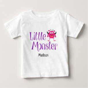 T-shirt Pour Bébé Jolie Bande d'Halloween ou traiter Nom du petit mo