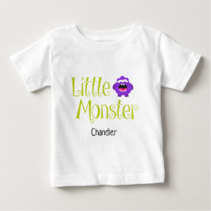 T-shirt Pour Bébé Jolie Bande d'Halloween ou traiter Nom du petit mo