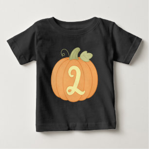 T-shirt Pour Bébé Jolie Citrouille 2e chemise d'anniversaire Autom