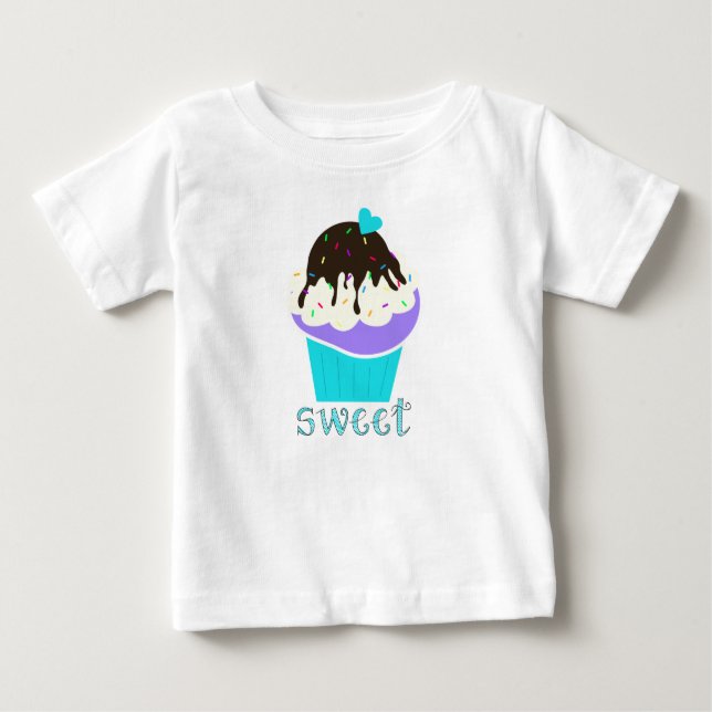 T-shirt Pour Bébé Jolie Cupcake (Devant)