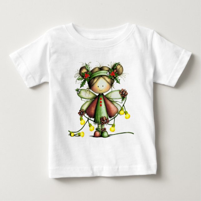 T-shirt Pour Bébé Jolie fée d'hiver (Devant)