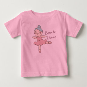 T-shirt Pour Bébé Jolie fille danseuse de ballet de dessin animé