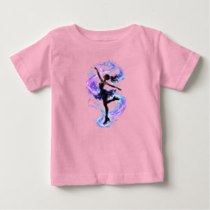 T-shirt Pour Bébé Jolie fille de patinage