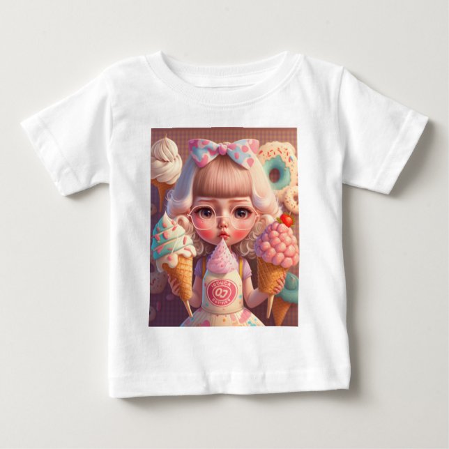 T-shirt Pour Bébé Jolie fille des glaces (Devant)