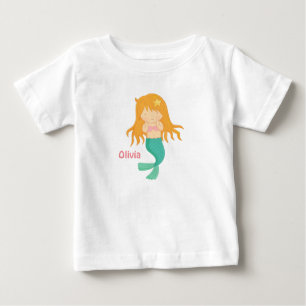 T-shirt Pour Bébé Jolie Fille Sirène Pour Bébés Filles