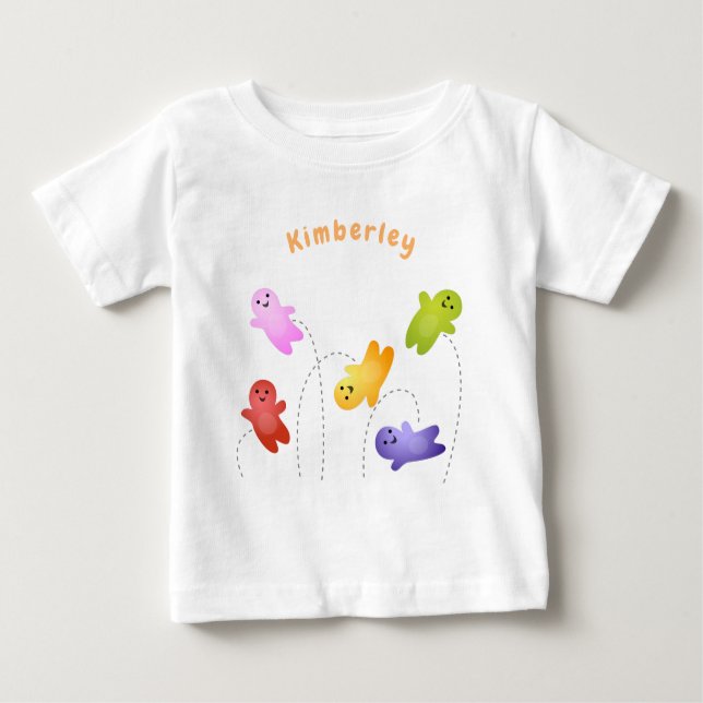 T-shirt Pour Bébé Jolie gelée bébés bonbons bonbons dessin animé (Devant)