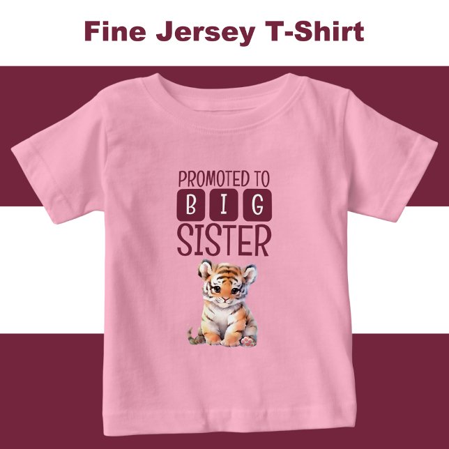 T-shirt Pour Bébé Jolie grande sœur tigre rose (Créateur téléchargé)