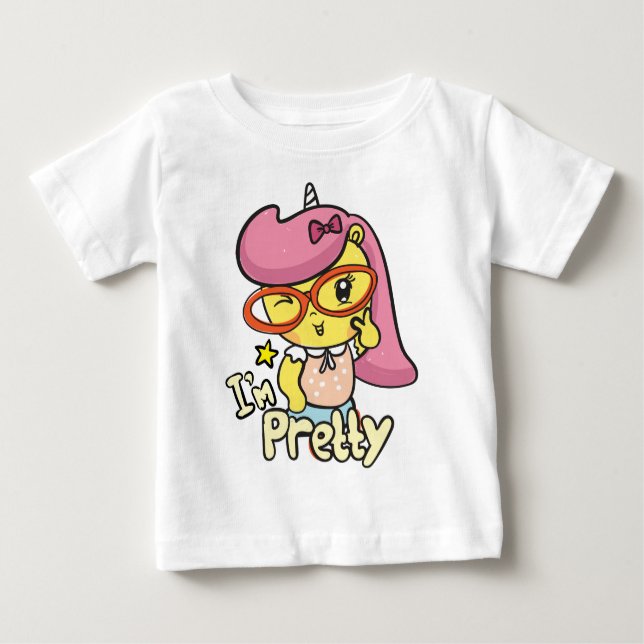 T-shirt Pour Bébé Jolie licorne bébé (Devant)