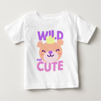 T-shirt Pour Bébé Jolie Lionne Rose Sauvage Et Mignonne