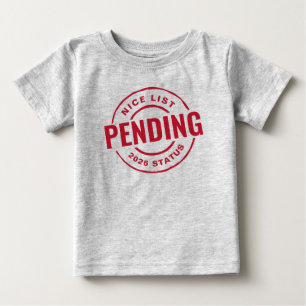 T-shirt Pour Bébé Jolie liste drôle mignon rouge Noël